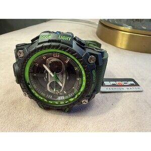 NWT Sanda Oversized Waterproof Digital Sports Military Tactical Watch